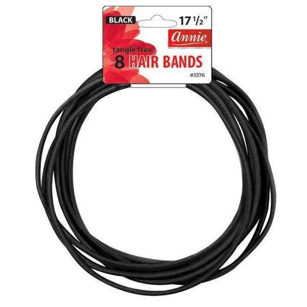 Annie Tangle Free Hair Band 17.5" 8ct Black